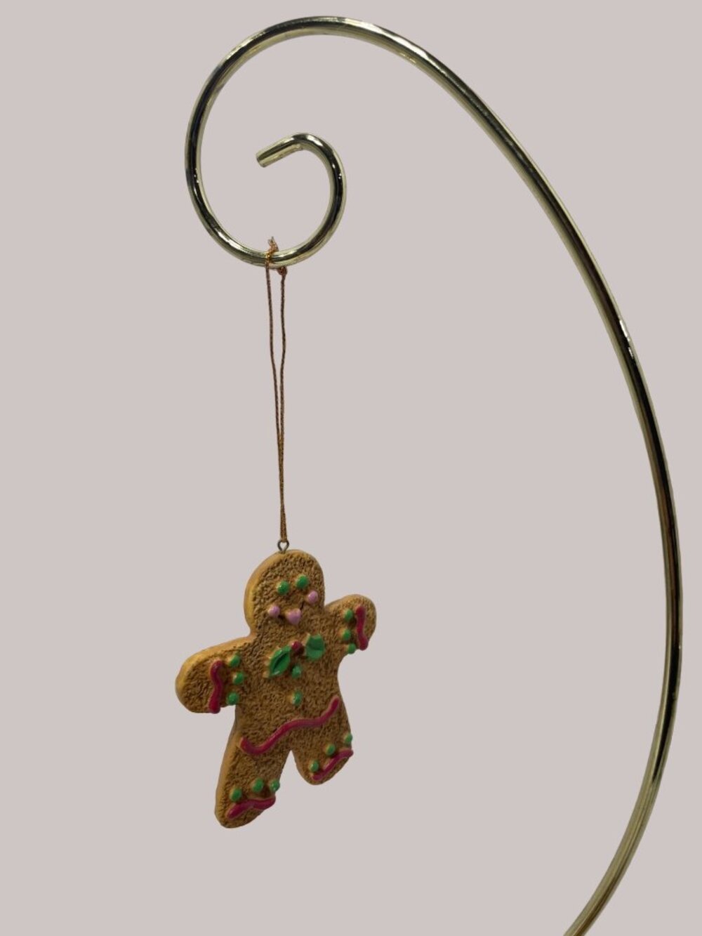 VTG Gingerbread Man Christmas Tree Ornaments Set Of 3 Handcrafted Holiday Decor - Picture 2 of 10
